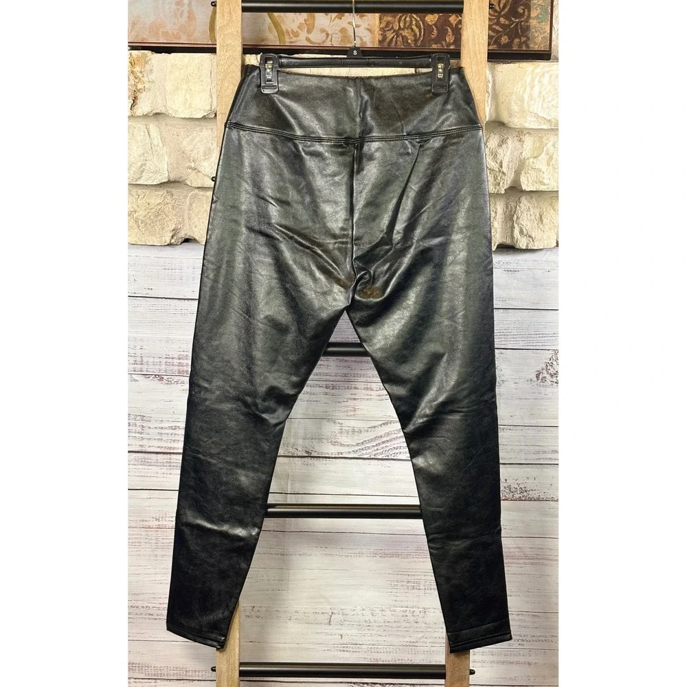 BP Nordstrom Faux Leather Leggings Black High Waisted Skinny Pants Large NEW